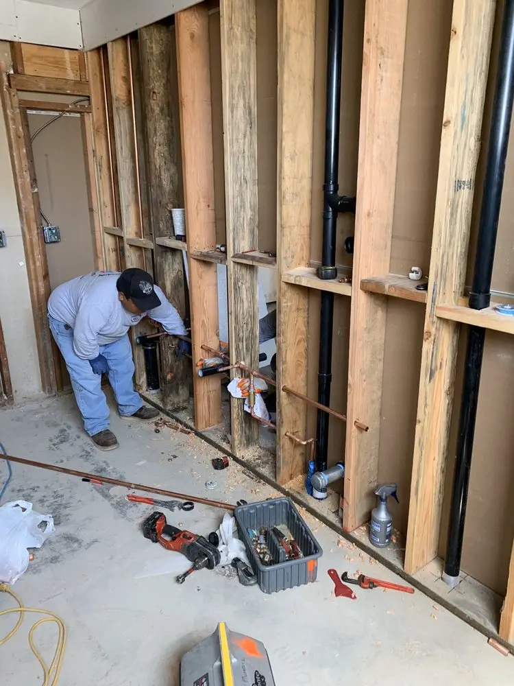 Commercial rough-in plumbing for Gas Line Repair in Bay Colony